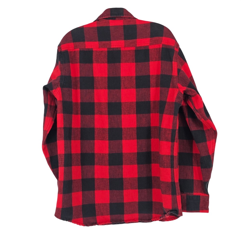 Vintage 80s Eddie Bauer McKinley Cloth Flannel Shirt XL USA Buffalo Plaid Cabin - Picture 3 of 8